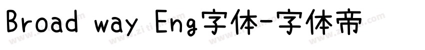 Broad way Eng字体字体转换